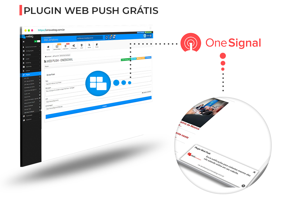 Portal de Notícias Administrável - Web Push OneSignal